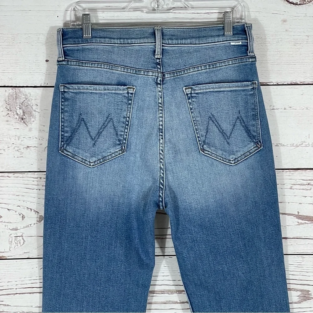 MOTHER High Waisted Rider Ankle Fray Jeans - Party Like A Pirate - Sz - 32 - Picture 5 of 12